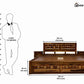 Sheesham Wood Bed with Drawer Storage (King Size) - Diamond Design