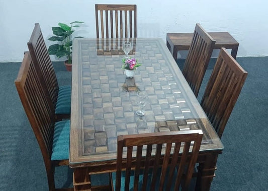 Sheesham Wood Dining Table -Niwaar Design