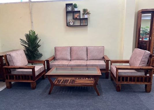 Sheesham Wood Sofa Set in 3+1+1