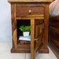 Sheesham Wood Bedside Table - Wooden Diamond Design