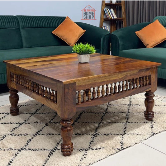 Sheesham Wood Coffee Table/ Centre Table - Kharad Design - Natural Finish