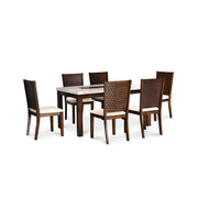 Nilkamal Elanza Solid Wood 6 Seater Dining Set (Antique Cherry)