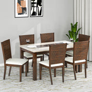 Nilkamal Elanza Solid Wood 6 Seater Dining Set (Antique Cherry)