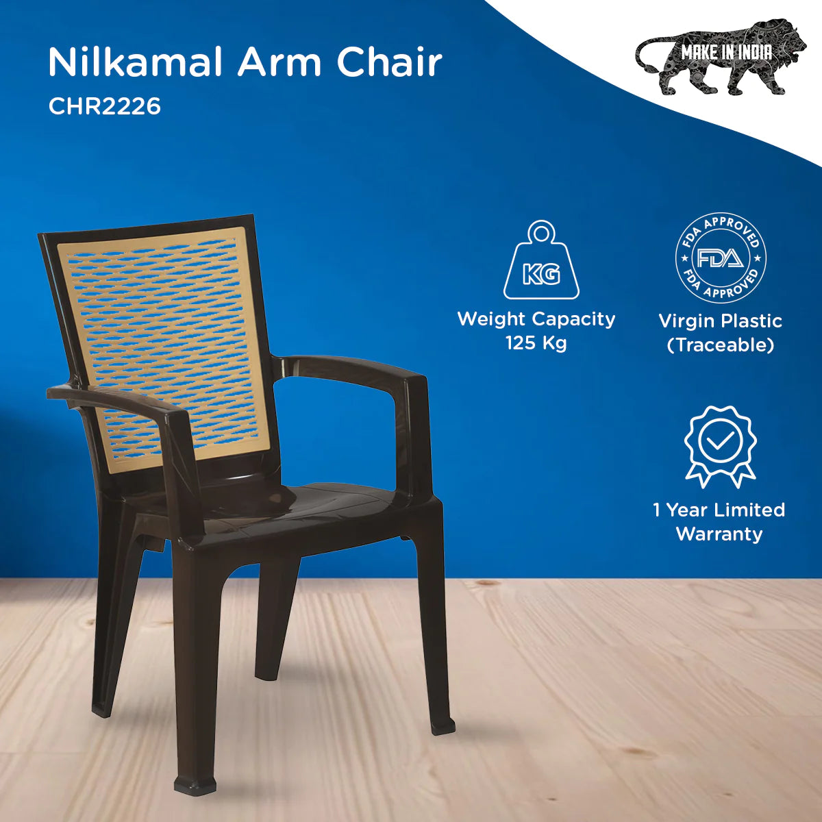 Nilkamal CHR2226 Plastic Arm Chair