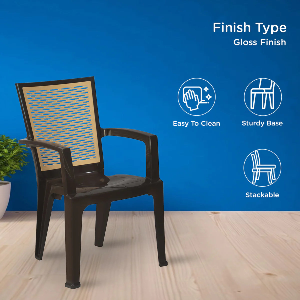 Nilkamal CHR2226 Plastic Arm Chair