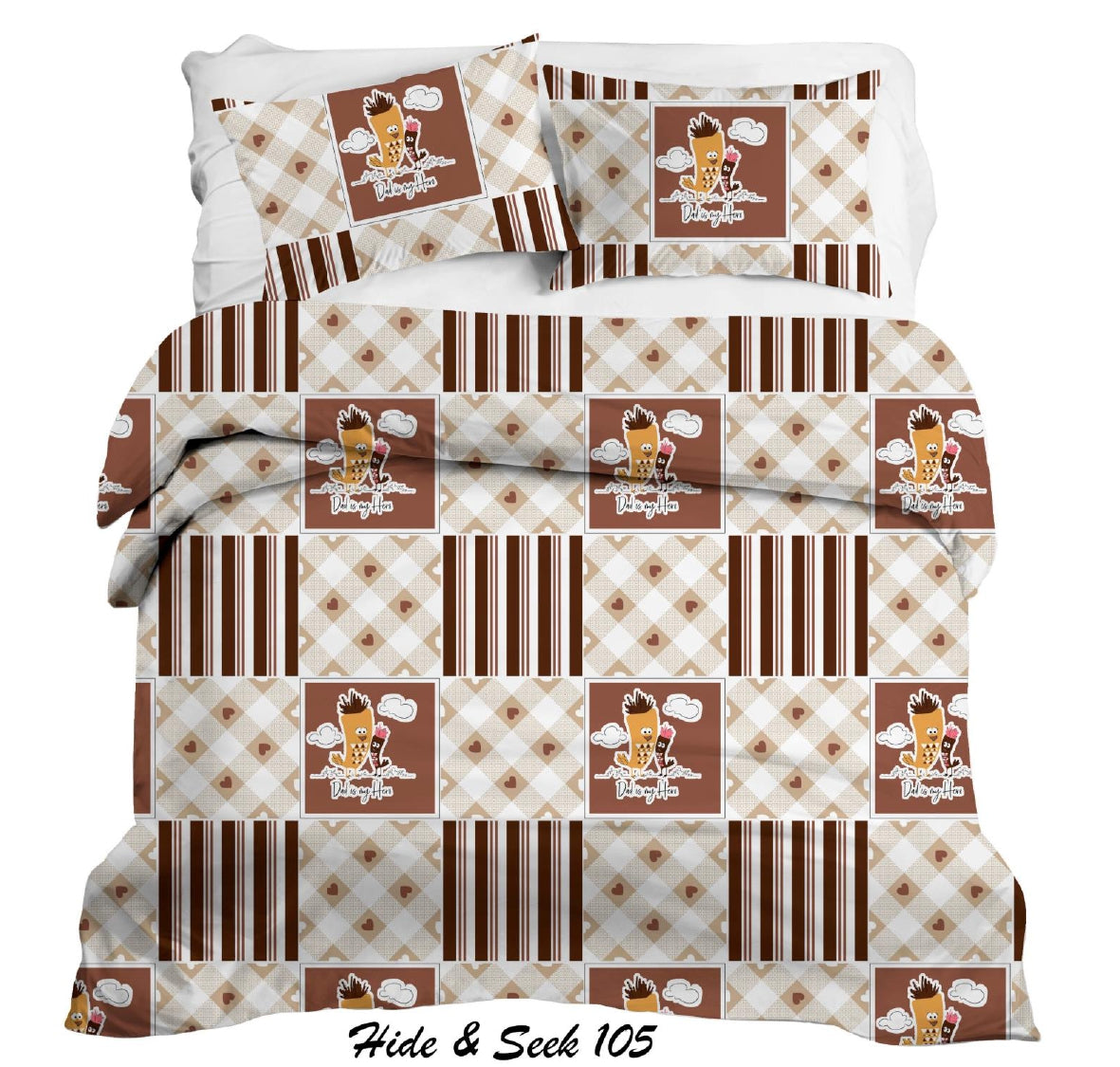 BELLACASA King Size Bedsheet Collection-Hide & Seek  D 2