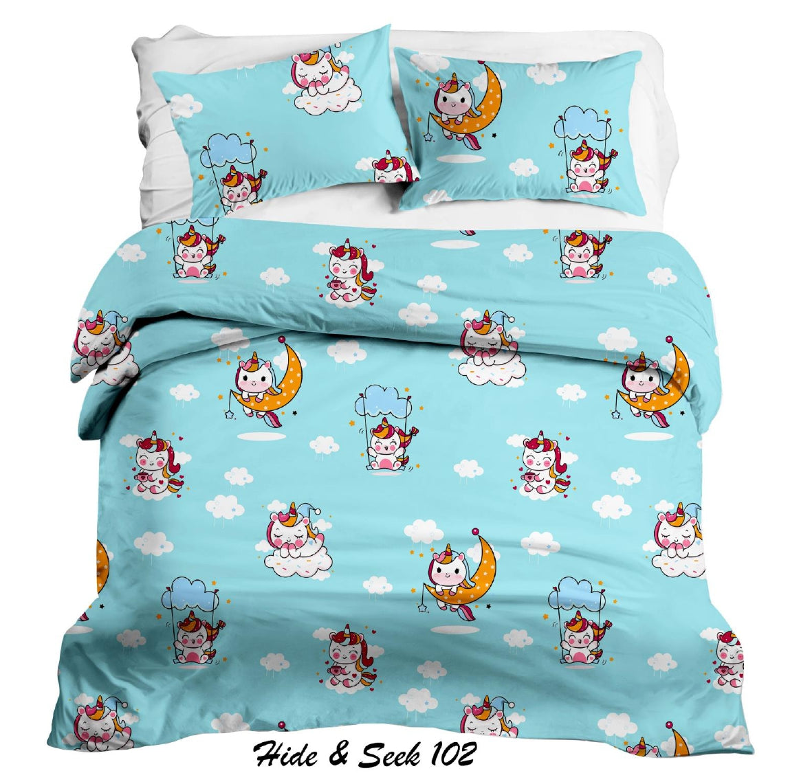 BELLACASA King Size Bedsheet Collection-Hide & Seek  D 7