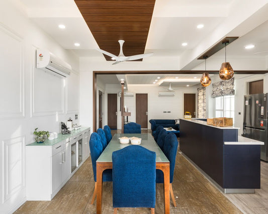 BHS Interio Modern Dining Room Wall Paneling with Wall Trims