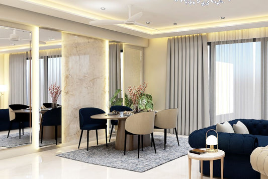 BHS Interio Contemporary Dining Room Wall Paneling with Laminate & Mosaic Mirror