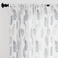BHS interio Premium Customized Printed Blackout Curtain with Lining for Doors & Windows, White & Black