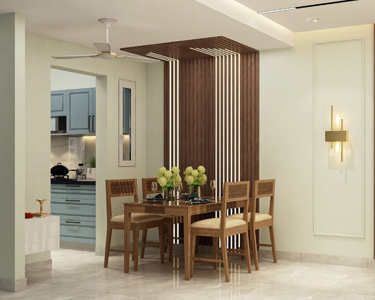 BHS Interio Modern Dining Room Wall Paneling with Wall Trims & Louvers