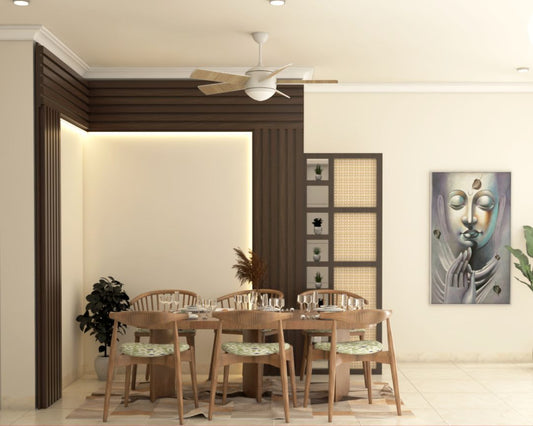 BHS Interio Contemporary Dining Room Wall Paneling with Louvers