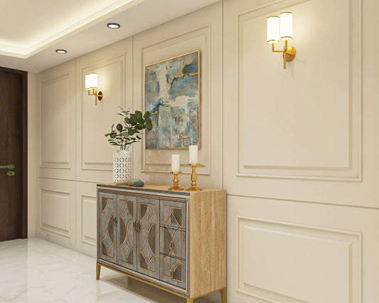BHS Interio Contemporary Foyer Wall Paneling With Wall Trims & Wall Arts