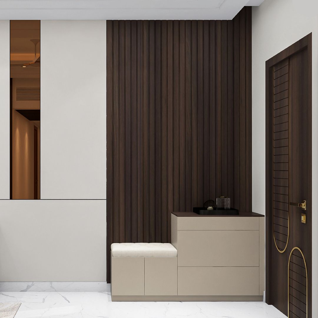 BHS Interio Modern Foyer Wall Paneling With Louvers
