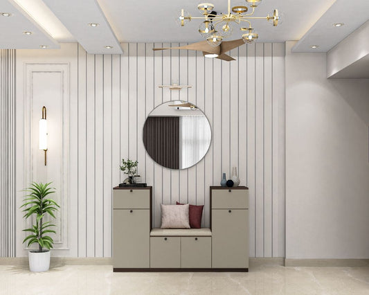 BHS Interio Contemporary Foyer Wall Paneling With Wall Trims & Louvers