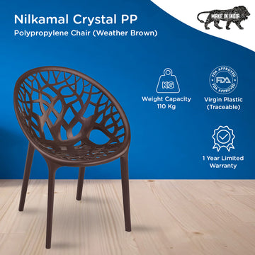 Nilkamal Crystal Polypropylene Armless Chair