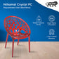 Nilkamal Crystal Polycarbonate Armless Chair (Red Wine)