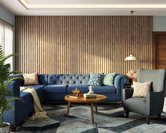 BHS Interio Modern Living Room Wall Paneling with Louvers