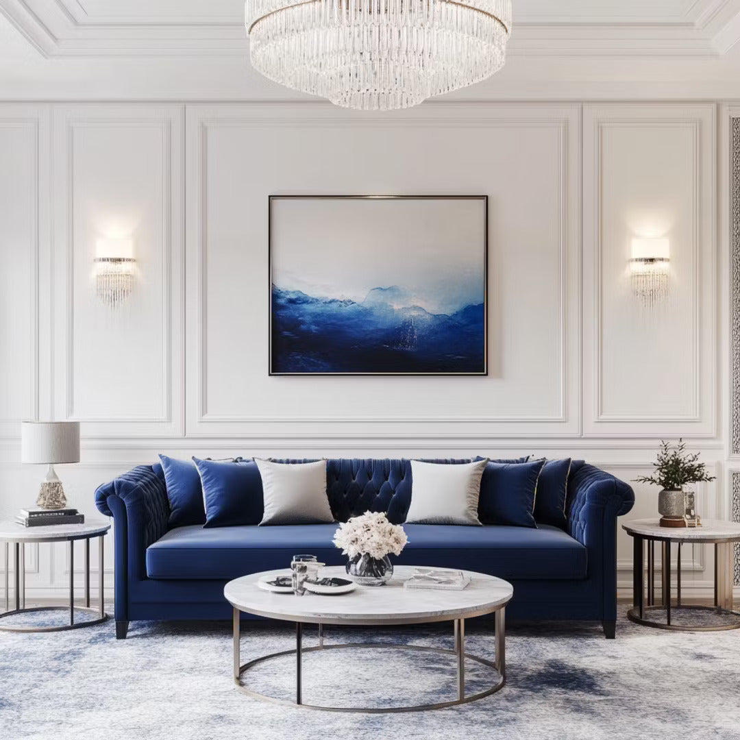 BHS Interio Traditional Living Room Wall Paneling with Wall Trims & Wall Arts