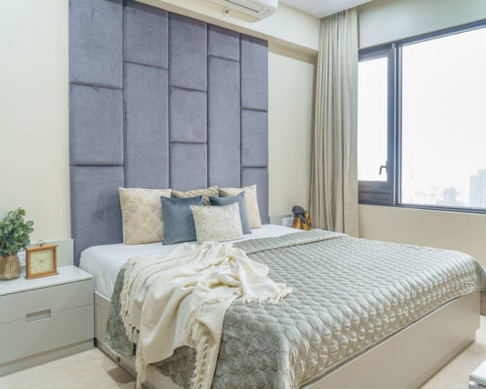 BHS Interio Modern Master Bedroom Wall Paneling With Cushion