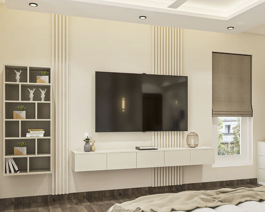BHS Interio Modern TV Unit Wall Paneling with Louvers